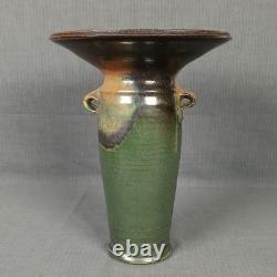 Unique Arts and Crafts Tall Vase Studio Art Pottery