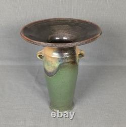 Unique Arts and Crafts Tall Vase Studio Art Pottery