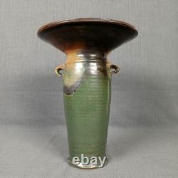 Unique Arts and Crafts Tall Vase Studio Art Pottery