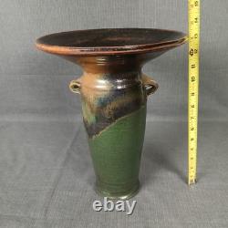 Unique Arts and Crafts Tall Vase Studio Art Pottery