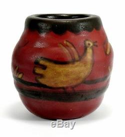 University of North Dakota School Mines 5 bentonite bird vase arts & crafts UND