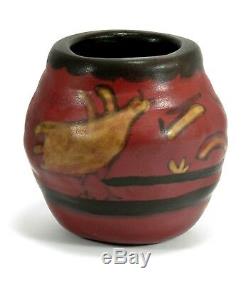 University of North Dakota School Mines 5 bentonite bird vase arts & crafts UND