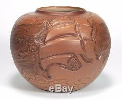 University of North Dakota School Mines spherical ship vase arts & crafts UND