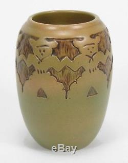 University of North Dakota pottery cowboy matte brown green arts & crafts UND