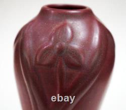 VAN BRIGGLE Mulberry Arts & Crafts Pottery Vase #833 Stylized Flowers