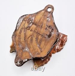 VICTORIAN ARTS & CRAFTS CH BRANNAM BARUM POTTERY BUTTERFLY WALL POCKET c1890 VICTORIAN ARTS & CRAFTS CH BRANNAM BARUM POTTERY BUTTERFLY WALL POCKET c1890