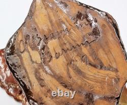 VICTORIAN ARTS & CRAFTS CH BRANNAM BARUM POTTERY BUTTERFLY WALL POCKET c1890