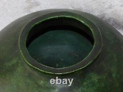 VTG 1918 Arts Crafts William Jongerman HKS Greuby Green Matte Bulb Squat Vase