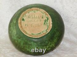 VTG 1918 Arts Crafts William Jongerman HKS Greuby Green Matte Bulb Squat Vase