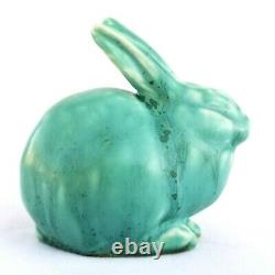 VTG 1965 Rookwood Pottery Matte Green Grove Bunny Rabbit Arts Crafts 6160 Easter