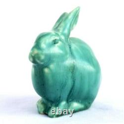 VTG 1965 Rookwood Pottery Matte Green Grove Bunny Rabbit Arts Crafts 6160 Easter