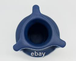 VTG. Haeger Pottery 1920-30s 3 Handle Vase Urn No. 43 Arts & Crafts Matte Cobalt
