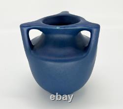 VTG. Haeger Pottery 1920-30s 3 Handle Vase Urn No. 43 Arts & Crafts Matte Cobalt