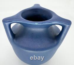 VTG. Haeger Pottery 1920-30s 3 Handle Vase Urn No. 43 Arts & Crafts Matte Cobalt