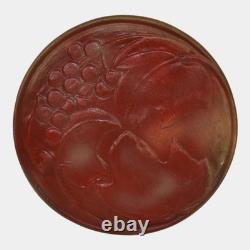 Van Briggle 1907-12 Vintage Arts And Crafts Pottery Red Grapes Ceramic Plate 15
