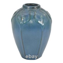 Van Briggle 1907 Vintage Arts And Crafts Pottery Blue Ceramic Flower Vase 399