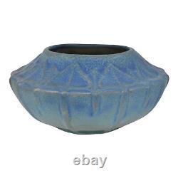 Van Briggle 1919 Vintage Arts And Crafts Pottery Mottled Matte Blue Bowl 737