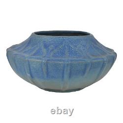 Van Briggle 1919 Vintage Arts And Crafts Pottery Mottled Matte Blue Bowl 737