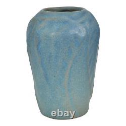 Van Briggle 1920 Vintage Arts And Crafts Pottery Blue Leaf Ceramic Vase 859