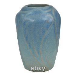 Van Briggle 1920 Vintage Arts And Crafts Pottery Blue Leaf Ceramic Vase 859