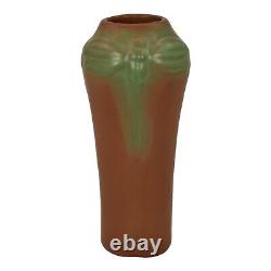 Van Briggle 1920s Arts And Crafts Pottery Dragonfly Brown Ceramic Vase 792