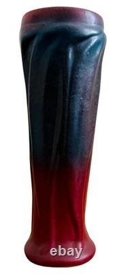 Van Briggle 1920s Blue Over Mulberry Glaze Vase 8, As Seen @ Denver Art Museum