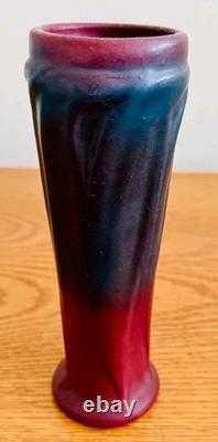 Van Briggle 1920s Blue Over Mulberry Glaze Vase 8, As Seen @ Denver Art Museum