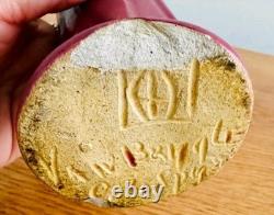 Van Briggle 1920s Blue Over Mulberry Glaze Vase 8, As Seen @ Denver Art Museum