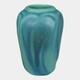 Van Briggle 1920s Vintage Arts And Crafts Pottery Blue Ceramic Leaf Vase 859