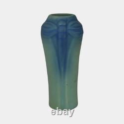 Van Briggle 1920s Vintage Arts And Crafts Pottery Blue Dragonfly Vase 792