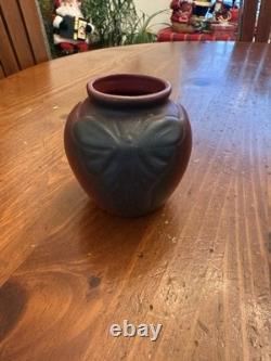 Van Briggle 1920s Vintage Arts And Crafts Pottery Mulberry Butterfly Vase 688