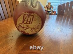 Van Briggle 1920s Vintage Arts And Crafts Pottery Mulberry Butterfly Vase 688