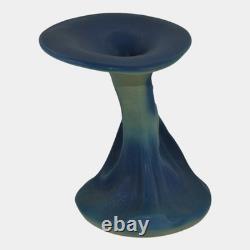 Van Briggle 1920s Vintage Arts and Crafts Lady of the Lily Blue Pottery Vase