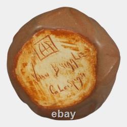 Van Briggle 1930s Vintage Arts And Crafts Pottery Brown Ceramic Flower Vase 645