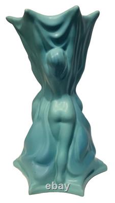 Van Briggle Art Pottery 17 Floor Vase Three Graces in Turquoise Blue Mist Rare