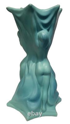 Van Briggle Art Pottery 17 Floor Vase Three Graces in Turquoise Blue Mist Rare