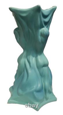 Van Briggle Art Pottery 17 Floor Vase Three Graces in Turquoise Blue Mist Rare Van Briggle Art Pottery 17 Floor Vase Three Graces in Turquoise Blue Mist Rare