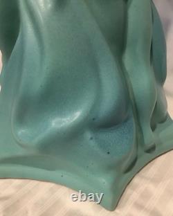 Van Briggle Art Pottery 17 Floor Vase Three Graces in Turquoise Blue Mist Rare