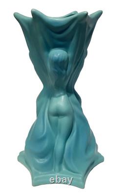 Van Briggle Art Pottery 17 Floor Vase Three Graces in Turquoise Blue Mist Rare