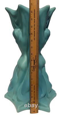 Van Briggle Art Pottery 17 Floor Vase Three Graces in Turquoise Blue Mist Rare