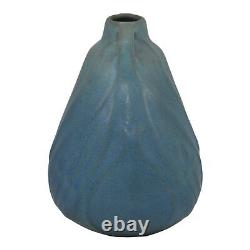 Van Briggle Late Teens Arts And Crafts Pottery Blue Spiderwort Handled Vase 182