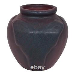 Van Briggle Late Teens Arts And Crafts Pottery Mulberry Red Butterfly Vase 688