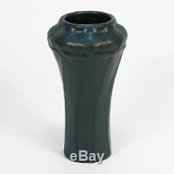 Van Briggle Pottery'07-12 vase shape 601 Arts & Crafts matte blue poppy pods