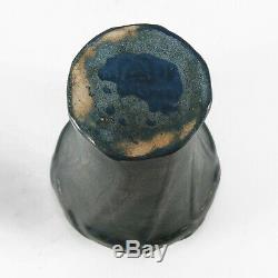 Van Briggle Pottery'07-12 vase shape 601 Arts & Crafts matte blue poppy pods