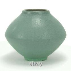 Van Briggle Pottery 1906 matte blue vase shape 336 Arts & Crafts red clay
