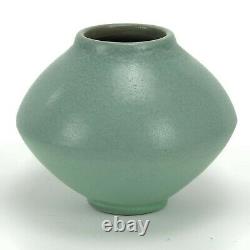 Van Briggle Pottery 1906 matte blue vase shape 336 Arts & Crafts red clay