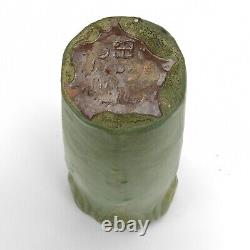 Van Briggle Pottery 1907-12 vase 10 Arts & Crafts matte two-tone green yellow