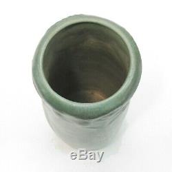 Van Briggle Pottery 1915 vase shape 135 Arts & Crafts matte blue green vase