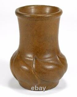 Van Briggle Pottery 1917 vase shape 730 Arts & Crafts matte two-tone brown