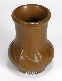 Van Briggle Pottery 1917 vase shape 730 Arts & Crafts matte two-tone brown